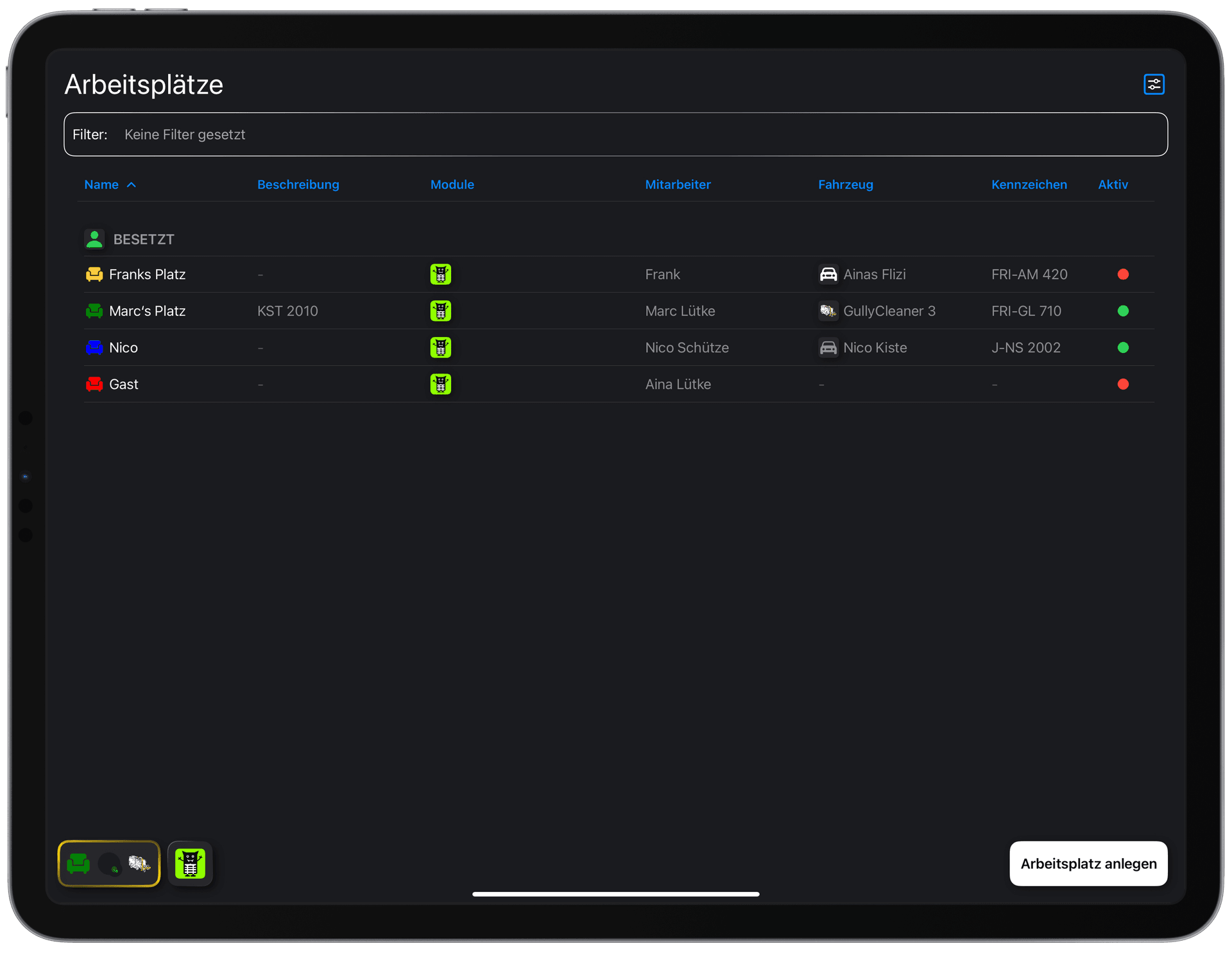 iOS App: Workplace Management