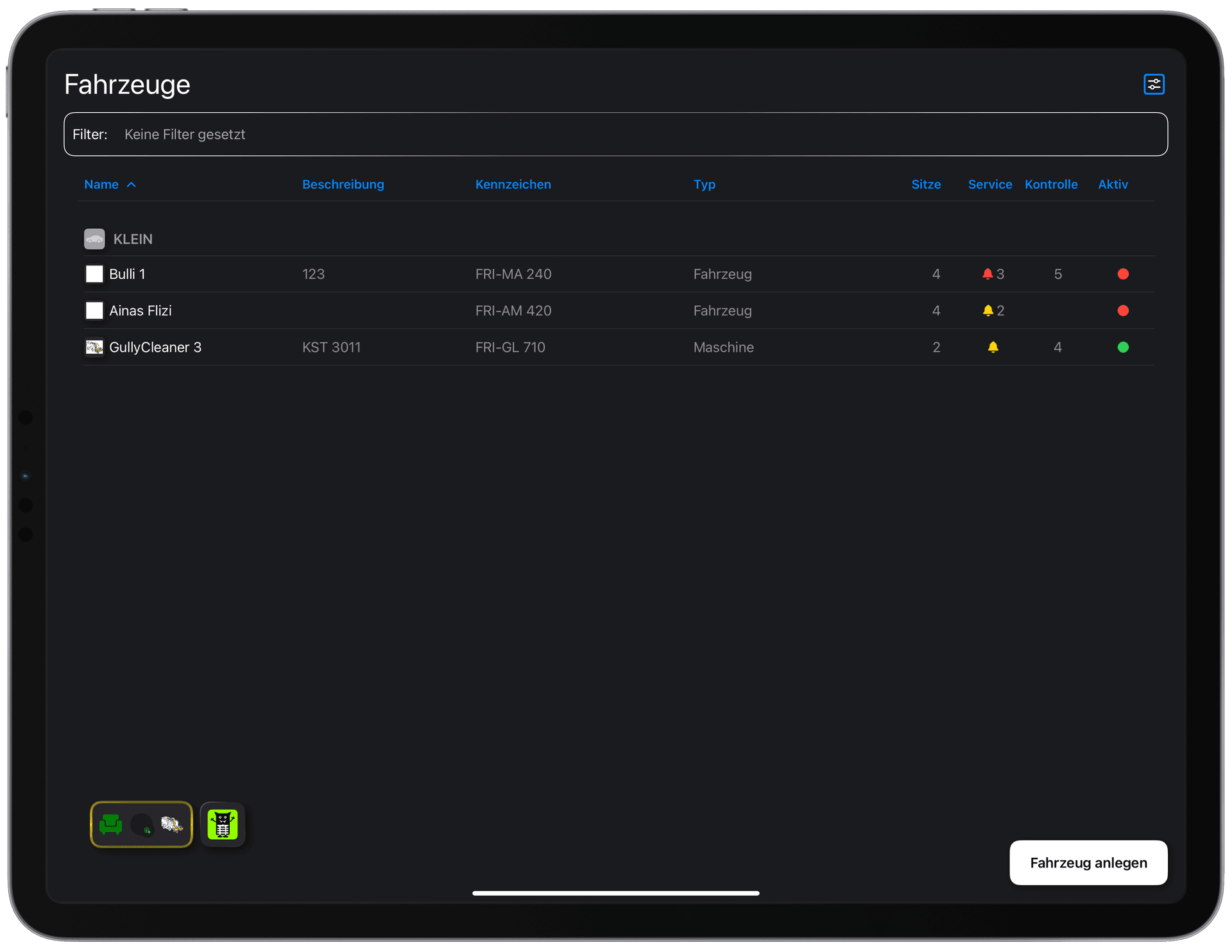 iOS App: Vehicle Management